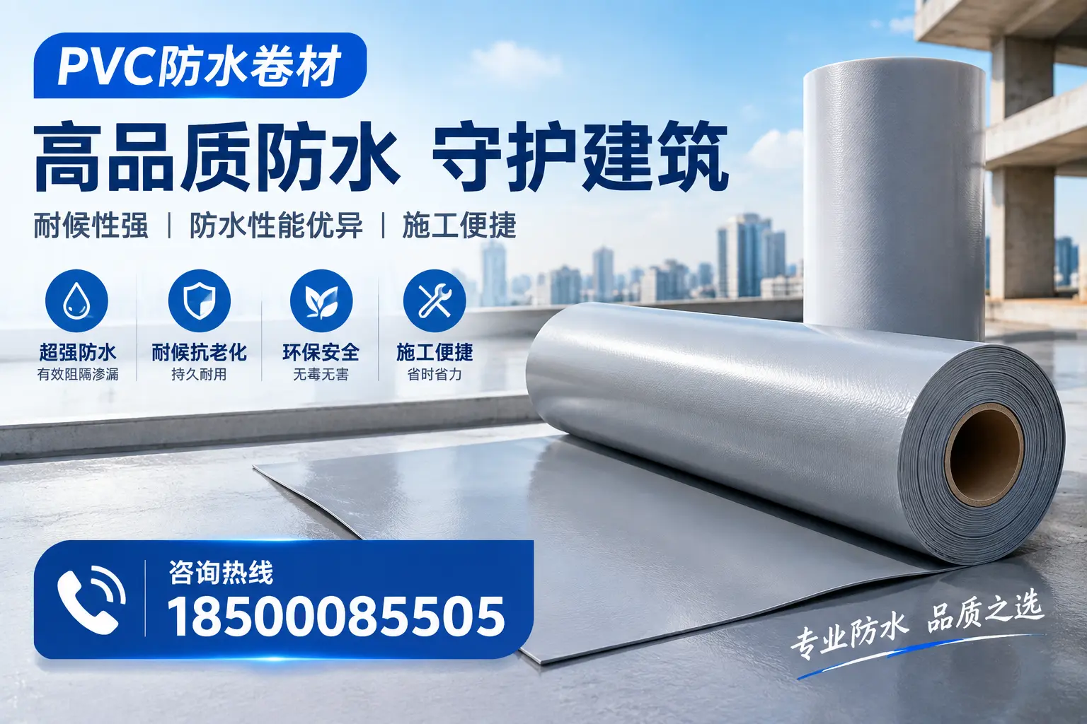 PVC防水卷材的防水效果评测，适合阿里的科学依据